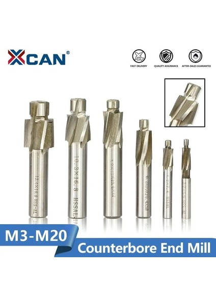 6.2X10X10.4X58 Xcan 1 Adet 4 Flüt Hss Havşa Uçlu Değirmen M3.2-M20 Pilot Planya Ucu Freze Kesici Ahşap/metal Delme Havşa Değirmeni (Yurt Dışından) fiyatları