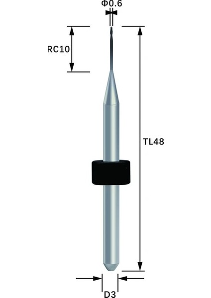 Dlc Kaplama T3 0.6 Diş Cad Kam Zirkonya Balmumu Pmma Tungsten Karbür Yapımı Imes Icore 250I D3 Freze Bursu (Yurt Dışından)