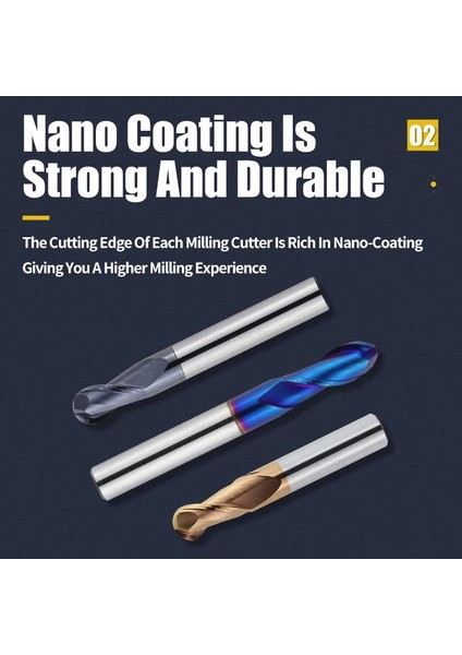 R4XD8X60L HRC65 Bilyalı Uçlu Freze Tungsten Karbür Kesici Cnc Router Bit Freze Aracı HRC45 55 65 2 Flüt Cnc Torna Tezgahı (Yurt Dışından)
