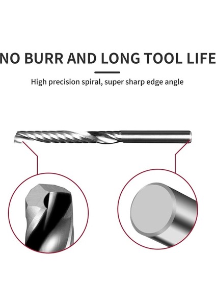 3.175X25X45 5 Adet 1/5/10 Adet Tek Flüt Spiral Freze Kesicisi Tungsten Çelik Karbür End Mill Düz Şaft End Mill Cnc Router Bit (Yurt Dışından) modelleri