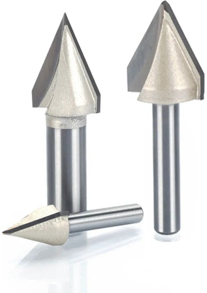 V00906 Tıdeway 45 60 Derece V Bit Tungsten Karbür 3D V-Şekilli Gravür Yönlendirici Bit Cnc Ağaç Işleme Aracı Parke Mdf Kontrplak (Yurt Dışından)