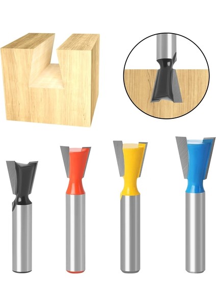 8X12.7B 1 Adet 8mm Shank Kırlangıç Ortak Freze Uçları Seti 14 Derece Ağaç Işleme Gravür Bit Freze Kesici Ahşap (Yurt Dışından) fırsatları