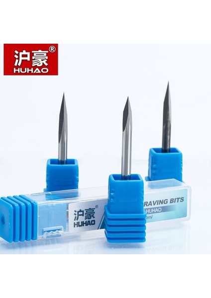 4574 Huhao 1 Adet Shank 3.175MM 3 Kenar Karbür Pypamid Uçları Cnc Gravür Uçları Yönlendirici 3 Yüz Oyma Araçları Sert Ahşap Akrilik Pvc Mdf (Yurt Dışından) fiyatları