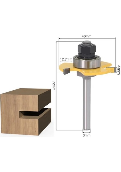 6mm Şaft Freze Kesici T Yuvası Oluk Ortak Montaj Yönlendirici Ucu 6MM/8MM/12MM 1/4 "1/2" Şaft 3 Flüt Ahşap Freze Aracı (Yurt Dışından)