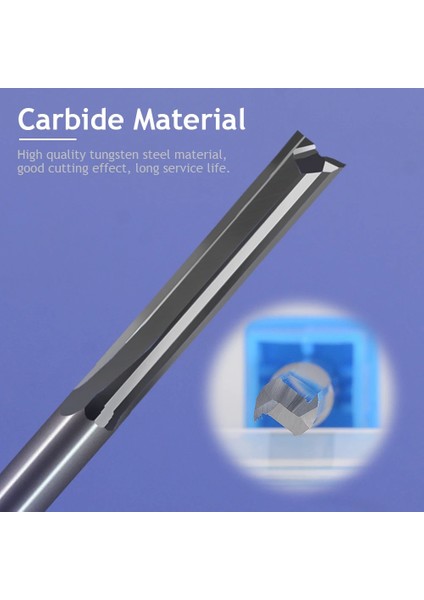 6.0X32X60L 1 Adet 3.175/4/5/6/8MM Iki Flüt Düz Yuvası Freze Kesicisi Cnc Iki Boyutlu Kesme Aletleri Yönlendirici Ucu Ahşap Işleme End Mill (Yurt Dışından) modelleri