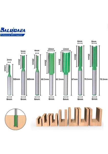 6mm x 4X20 Yönlendirici Bit 6mm Shank Tek, Çift Flüt Düz Bit Tungsten Karbür Ahşap Freze Kesici Ağaç Işleme Aleti Için (Yurt Dışından) fiyatları