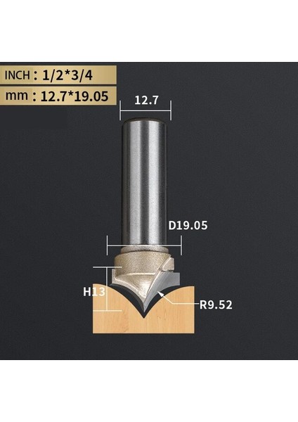 J00113 Ağaç Işleme Oyma Aracı Nokta Kesme Yuvarlak Bit Tungsten Karbür Ucu Burun Cnc Yönlendirici Bit Ahşap Gravür Için 1/2 1/4 Shank (Yurt Dışından)