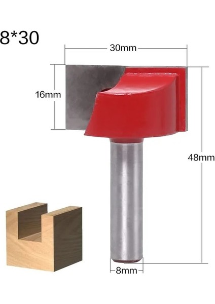 8X30MM Ağustos 6mm Cnc Karbür End Mill 3D 8mm Ahşap Kesiciler Yönlendirici Bit Seti Temizleme Alt Uç Freze Kesicisi Marangozluk Ağaç Işleme Araçları (Yurt Dışından)