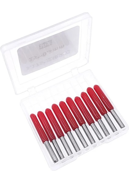 3.175X30X0.6 10 Adet 3 Kenar Piramit Gravür Uçları 3.175MM Shank 3 Yüz Bit 10-90 Derece Karbür End Mill Freze Kesicisi Cnc Router Bit (Yurt Dışından)