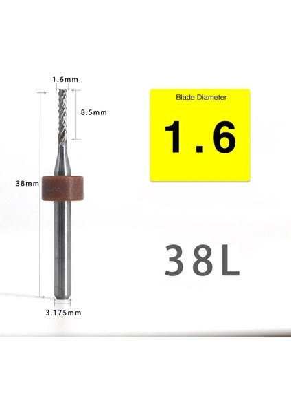 1.6mm 10 Adet Gdlıcı 3.175MM 10 Adet Pcb Mısır Dişleri End Mill Gravür Alet Uçları Cnc Freze Uçları Seti Freze Kesicisi 1/8 "shank Karbür Freze Araçları (Yurt Dışından)