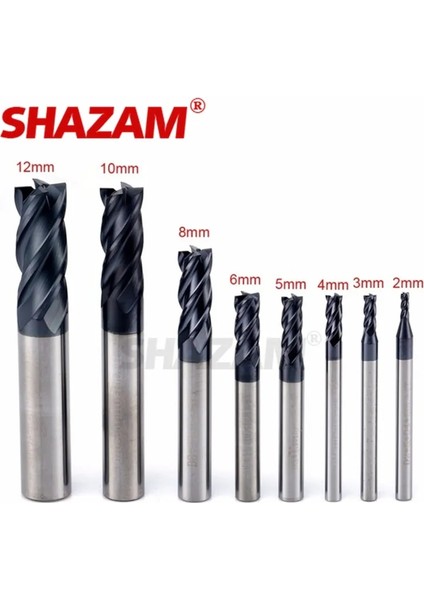 5.0mm Freze Kesici HRC50 Freze Alaşım Tungsten Çelik Cnc Işleme Shazam Üst Freze Tezgahları Çelik 1.0mm-12.0mm (Yurt Dışından)