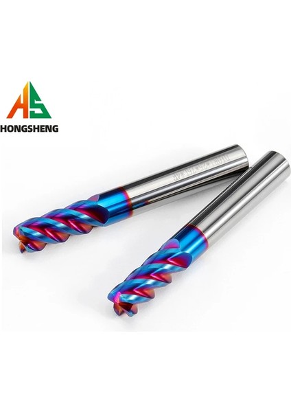 8R3X20X60L Katı Karbür Köşe Yarıçapı Frezeler HRC65 4 Flüt Nano Mavi Kaplama Cnc Araçları Parmak Frezeler R0.5 R0.2 R1 R2 ~ 8 Yüzey Işleme (Yurt Dışından) modelleri