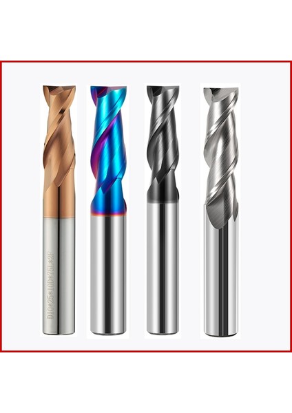 5.0X13X6DX50L HRC55 H 2 Flüt End Mill Alüminyum 6mm Cnc Karbür Frezeler Tungsten Makinesi Kesici Aletler Metal Çelik Anahtar Yüz Kare Yönlendirici Bit (Yurt Dışından)