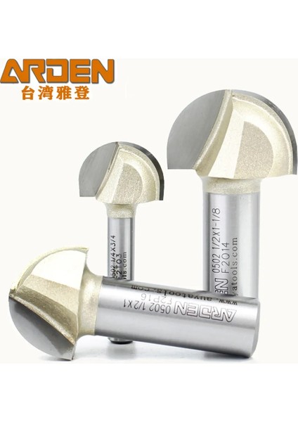 6.35X15.9 Arden Çekirdek Kutu Bit Karbür Yuvarlak Alt Oluk Freze Kesici Yarıçapı Küresel Burun Ağaç Işleme Yönlendirici Bit Yarı-Dairesel Cnc Bit (Yurt Dışından)