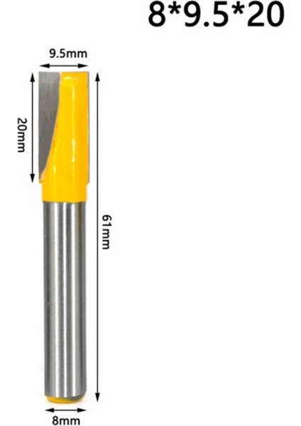 8X12X20 8mm Shank Yönlendirici Bit Alt Ahşap Temizleme Ucu Düz Freze Uçları Ağaç Işleme Freze Kesicisi Şablon Trim Menteşe Zıvana (Yurt Dışından) fiyatları