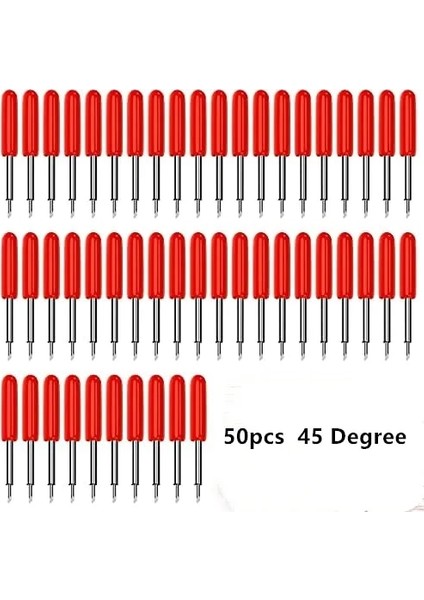 50 Adet Kırmızı 30/45/60 Derece Yedek Bıçaklar Roland Cricut Plotter Bıçak Bıçak Kesici Bıçaklar Elektrikli El Aletleri Çizim Kesici 50 Adet (Yurt Dışından)
