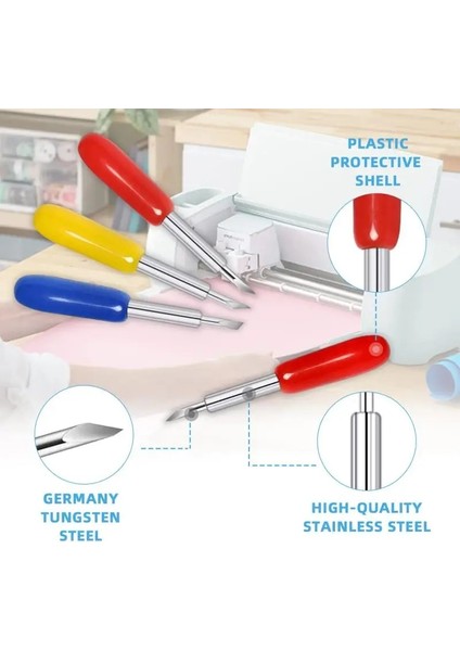 50 Adet Kırmızı 30/45/60 Derece Yedek Bıçaklar Roland Cricut Plotter Bıçak Bıçak Kesici Bıçaklar Elektrikli El Aletleri Çizim Kesici 50 Adet (Yurt Dışından) modelleri
