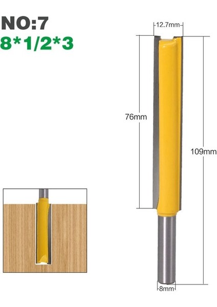 No7 1 Adet 8mm "şap Uzun Temizleme Alt Yönlendirici Bit Kesici Cnc Ağaç Işleme Temiz Uçları (Yurt Dışından)