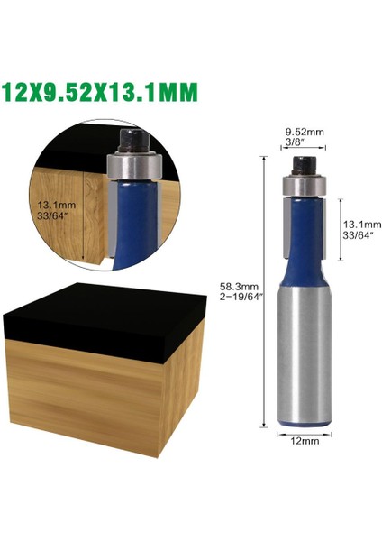 12X19.05X50.8MM 1 Adet 12MM Shank 2 "3" Gömme Trim Yönlendirici Bit Için Rulman ile Ahşap Şablon Desen Bit Tungsten Karbür Freze Kesicisi Ahşap (Yurt Dışından) fırsatları