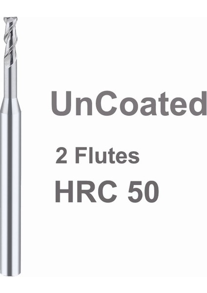 D0.3X4LXD4X50L Kaplamasız Yzh Sabit Parmak Freze HRC55 2 Kanallı Mikro Çaplı Tungsten Çelik Uzun Boşluk Uzun Boyunlu Cnc Düz Kafa D1 D1.5 D2 D2.5 D3 (Yurt Dışından)