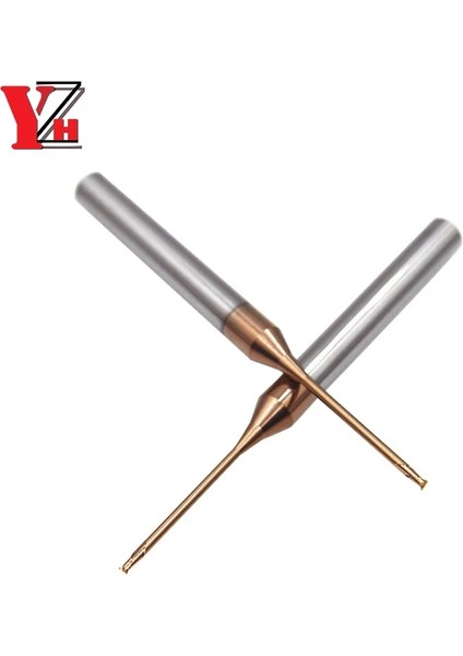 D0.3X4LXD4X50L Kaplamasız Yzh Sabit Parmak Freze HRC55 2 Kanallı Mikro Çaplı Tungsten Çelik Uzun Boşluk Uzun Boyunlu Cnc Düz Kafa D1 D1.5 D2 D2.5 D3 (Yurt Dışından)