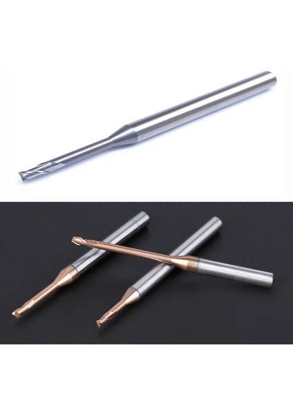 D0.3X4LXD4X50L Kaplamasız Yzh Sabit Parmak Freze HRC55 2 Kanallı Mikro Çaplı Tungsten Çelik Uzun Boşluk Uzun Boyunlu Cnc Düz Kafa D1 D1.5 D2 D2.5 D3 (Yurt Dışından)