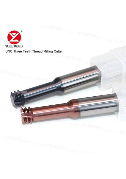 Unc8-36 P.m.k Cnc Karbür Amerika Unc Kesici Üç Diş Konu Freze Kesici Unc3/8-16 Alüminyum Çelik Için Tungsten Çelik Parmak Freze Işleme (Yurt Dışından)
