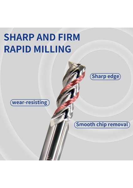 3f D3.5XD4X50L 10 Adet HRC50 3 Flüt Tungsten Çelik Freze Kesici End Mill Alaşım Kaplama Karbür 1mm 5mm 10MM 20MM Cnc Araçları Torna Için (Yurt Dışından)