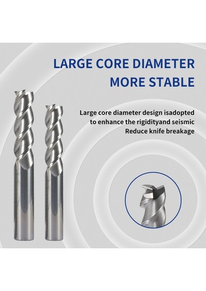 3f D3.5XD4X50L 10 Adet HRC50 3 Flüt Tungsten Çelik Freze Kesici End Mill Alaşım Kaplama Karbür 1mm 5mm 10MM 20MM Cnc Araçları Torna Için (Yurt Dışından)