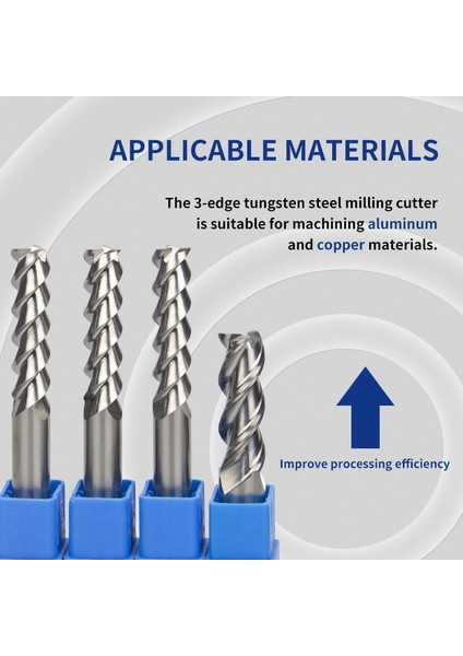 3f D3.5XD4X50L 10 Adet HRC50 3 Flüt Tungsten Çelik Freze Kesici End Mill Alaşım Kaplama Karbür 1mm 5mm 10MM 20MM Cnc Araçları Torna Için (Yurt Dışından)