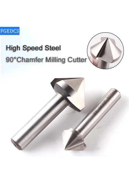 10.4XR90XD8X50L 3 Flüt Pah Bit Hss 90 Derece Paslanmaz Çelik Alüminyum Alaşımlı Havşa Pah Kırma Aracı Matkap Uçları 6.3-60MM End Mill (Yurt Dışından)