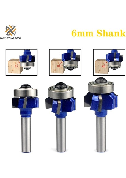 6.35MM Shank x R2 6MM/6.35MM/8MM Shank Z4 Köşe Yuvarlak Yönlendirici Bit R1 R2 R3 Trim Kenar Ağaç Işleme Değirmeni Klasik Ahşap Kesici Ucu LT096 (Yurt Dışından) fiyatları