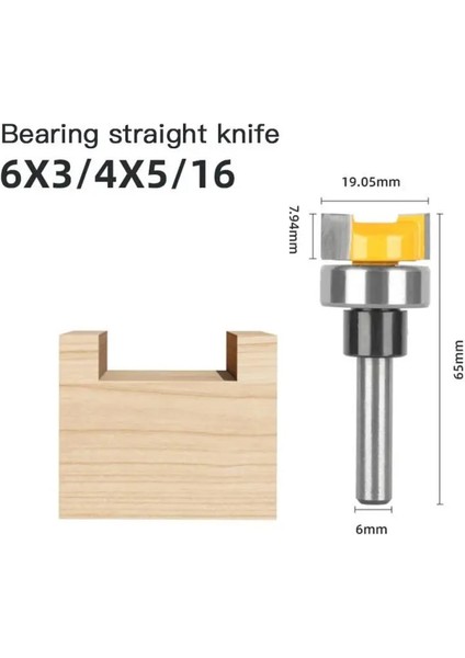 Tpye-11 Altı Parçalı Set Rulman Kombinasyonu Bıçak Kesme Ağaç Işleme Araçları Freze Ahşap Köşe Yuvarlama Yönlendirici Bit (Yurt Dışından) modelleri