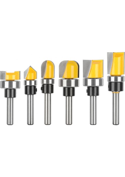 Tpye-11 Altı Parçalı Set Rulman Kombinasyonu Bıçak Kesme Ağaç Işleme Araçları Freze Ahşap Köşe Yuvarlama Yönlendirici Bit (Yurt Dışından) indirimleri