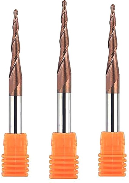 1 Adet R0.25X20.5CX4DX50L Tungsten Karbür 2 Flüt Konik Bilyalı Uçlu Freze 3.175-6MM Shank Tısın Kaplamalı 3D Gravür Freze Kesicisi Ağaç Işleme Oyma (Yurt Dışından) indirimleri
