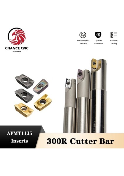 300R C20-21-120-2T Al BAP300R Freze Kesici APMT1135 Cnc Kesici Freze Takım Tutucu Kaba Işleme Dik Açılı Cnc Delik Işleme Çubuğu APKT1135 Kesici Uç (Yurt Dışından)