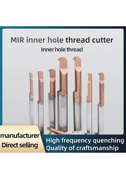 Mır 5 A60 L22 Kakarot Mır Delme Kesici Diş Kaplamalı Karbür Mini Iç Torna Turing Aracı Kopyalama Küçük Delik Tungsten Çelik Alaşımı (Yurt Dışından)