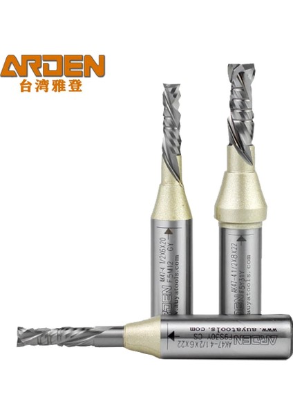 12.7X6X24 Arden Bileşik Spiral Yönlendirici Bit Çift Kaplama Kesme Bıçağı Cnc Oyma Makinesi Ağaç Işleme Kesme Aleti AK47-4 (Yurt Dışından) fiyatları