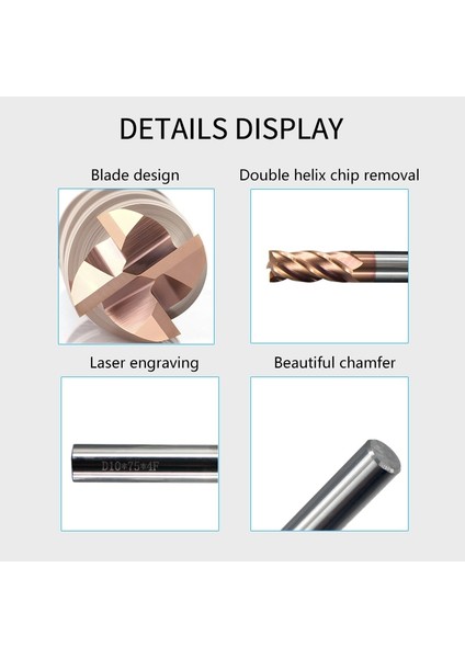 4f D4XD4X75L Tungsten Çelik End Mill HRC60 4 Flüt 1MM-20MM Tungsten Shank Freze Kesici Cnc Makineleri Araçları Alaşım Kaplama Karbür Torna Için (Yurt Dışından) fırsatları