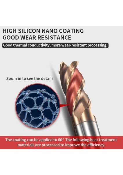 4f D3XD4X50L Tungsten Çelik End Mill HRC60 4 Flüt 1MM-20MM Tungsten Shank Freze Kesici Cnc Makineleri Araçları Alaşım Kaplama Karbür Torna Için (Yurt Dışından) fiyatları