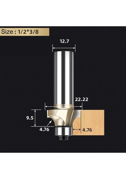 Y00312 Karbür Köşe Yuvarlak Yönlendirici Bit Üzerinde Rulman ile Ahşap Tungsten Karbür Freze Kesici Cnc End Mill Ağaç Işleme Aracı Kesiciler (Yurt Dışından)