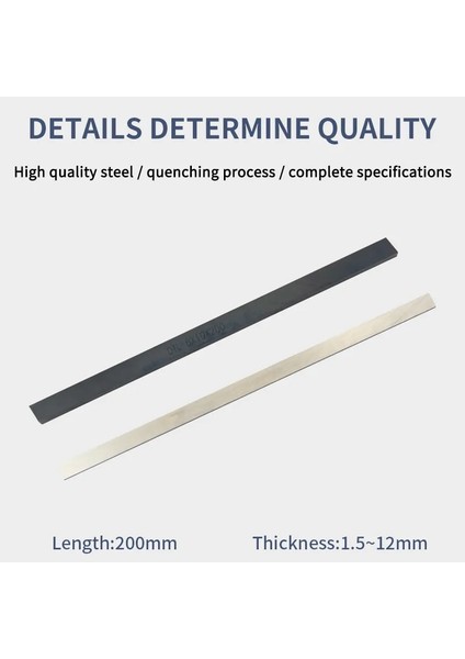 2.5X14X200 Siyah 1 Adet 1.5/2/2.5/3/4/5/6/8/10/12MM x 200MM Kare Yüksek Hız Çeliği Torna Aracı Hss Beyaz/siyah Çelik Şerit Dıy Bıçaklar (Yurt Dışından)