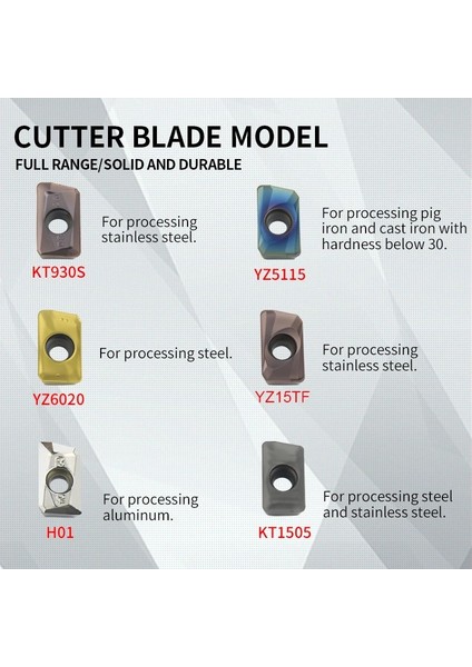 APMT1604ER-XM KT1505,NO Kesici Çubuk AP16 D50/D63-AP16 Kaba Kesme Düz Şaft Spiral Mısır Freze Kesici Kafası APMT16 Işleme Merkezi Için Karbür Uç (Yurt Dışından) fiyatları