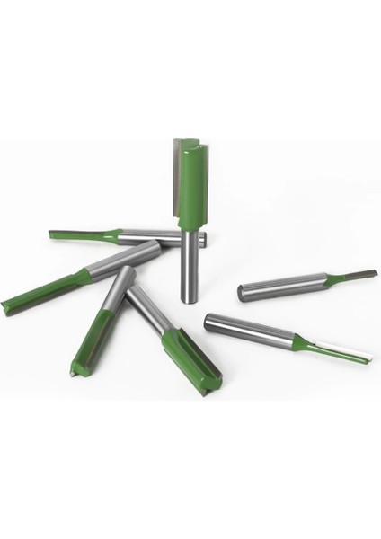 7 Adet 6.35MM Sap 1-7 Adet 6mm 1/4 Inç Sap Tek, Çift Flüt Düz Uçlu Freze Ahşap Için Kesici Tungsten Karbür Yönlendirici Bit Doğrama Aleti (Yurt Dışından) fiyatları
