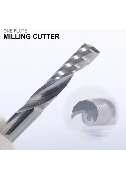 8.0X32X65L 2 Adet 3.175/4/5/6/8/10/12MM 3A Tek Flüt Spiral Cnc Freze Kesicisi Karbür Freze Ucu Akrilik Pvc Mdf Ahşap End Mill (Yurt Dışından)