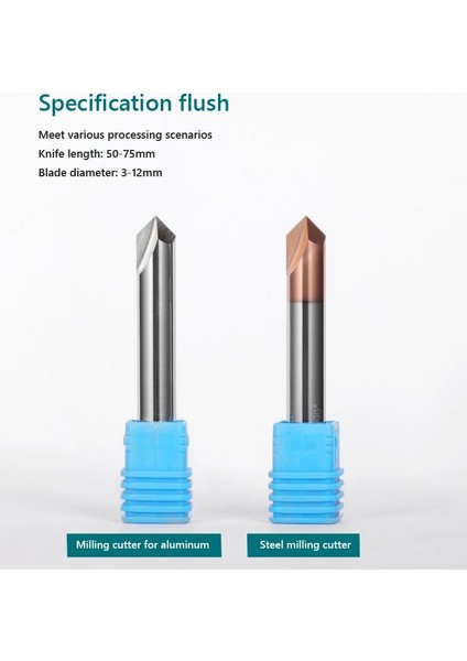 1.5X90DEGX50LX2F Cnc Tungsten Karbür Pah Değirmeni Alüminyum Bakır, Çelik V Oluk Değirmeni Için 60 90 120 Derece Çapak Alma Uçlu Değirmen (Yurt Dışından) fiyatları