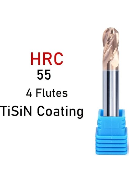 R1X4DX50L,5 Adet HRC55-4F Xuhan Küresel Burun End Mill Tungsten Karbür Kesici Cnc Router Bit Freze Aracı R0.5 6mm 8mm 10MM HRC50 55 65 2 4 Flüt (Yurt Dışından)