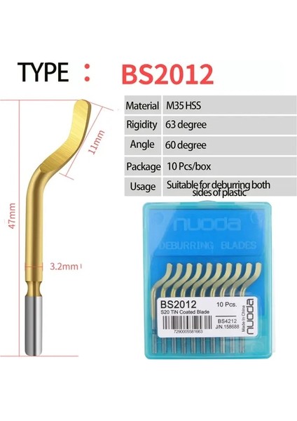BS2012 Çapak Çakı Dıy Kenar Kesici BS1010 Bıçaklar Kafa Kesici Çapak Alma Kolu Aracı Kenar Tamir Bıçağı (Yurt Dışından)