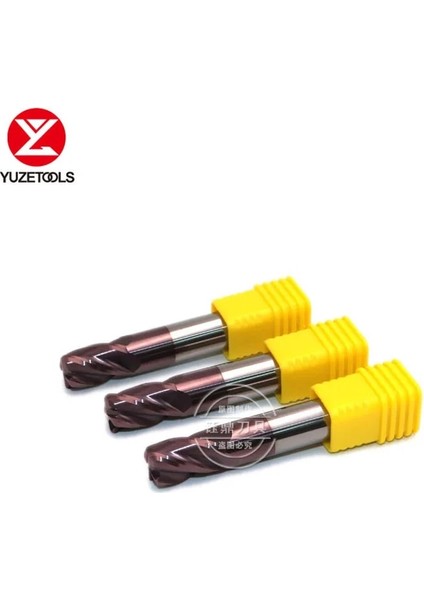 D2R0.2-D4-50L-4T Yuzetools Cnc HRC55 4 Flüt Boğa Burun Katı Karbür Parmak Freze Radyo Köşesi ile Genel Freze Kesici Materail R0.2 R0.5 R1.0 (Yurt Dışından) fırsatları