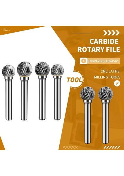 D1009M06 D/dx Tipi Tungsten Karbür Döner Eğe Noktası Çapak Kalıp Öğütücü Aşındırıcı Alet Yuvarlak Top Tipi Matkap Freze Metal Ahşap Oyma Ucu (Yurt Dışından) modelleri